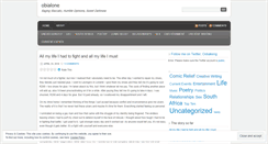 Desktop Screenshot of obialone.wordpress.com