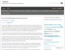 Tablet Screenshot of obialone.wordpress.com