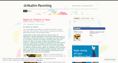 Desktop Screenshot of muslimparenting.wordpress.com