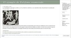 Desktop Screenshot of elcasodepolifemo.wordpress.com