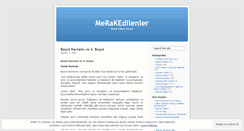 Desktop Screenshot of merakedilenler.wordpress.com