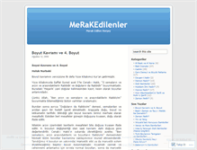 Tablet Screenshot of merakedilenler.wordpress.com