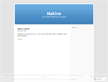Tablet Screenshot of makine.wordpress.com