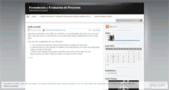 Desktop Screenshot of formulacionyevaluacioncruno.wordpress.com