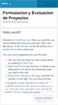 Mobile Screenshot of formulacionyevaluacioncruno.wordpress.com