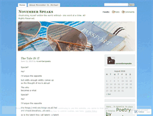 Tablet Screenshot of novemberspeaks.wordpress.com