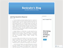 Tablet Screenshot of benkrahn.wordpress.com