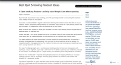 Desktop Screenshot of bestquitsmokingproduct.wordpress.com