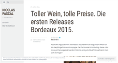 Desktop Screenshot of nicolaspascal.wordpress.com