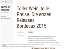 Tablet Screenshot of nicolaspascal.wordpress.com