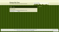 Desktop Screenshot of essaysforyou.wordpress.com