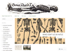 Tablet Screenshot of bonesdontlie.wordpress.com