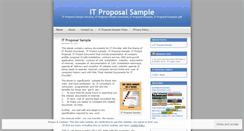 Desktop Screenshot of itproposalsample.wordpress.com