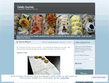 Tablet Screenshot of gelatojourney.wordpress.com