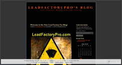 Desktop Screenshot of leadfactorypro.wordpress.com