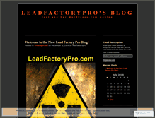 Tablet Screenshot of leadfactorypro.wordpress.com