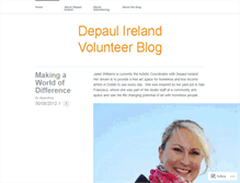 Tablet Screenshot of depaulirelandvolunteerblog.wordpress.com