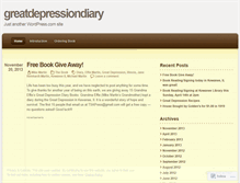 Tablet Screenshot of greatdepressiondiary.wordpress.com