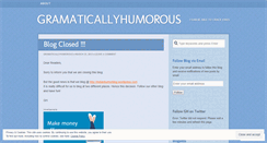 Desktop Screenshot of gramaticallyhumorous.wordpress.com