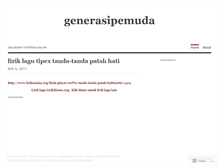 Tablet Screenshot of generasipemuda.wordpress.com