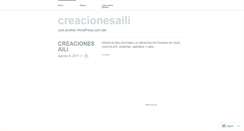 Desktop Screenshot of creacionesaili.wordpress.com