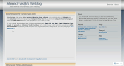 Desktop Screenshot of ahmadmaslik.wordpress.com