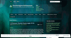 Desktop Screenshot of literaturagrecolatinaunam.wordpress.com