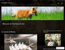 Tablet Screenshot of naturallist.wordpress.com