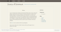 Desktop Screenshot of jessicakleinman.wordpress.com