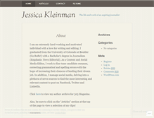Tablet Screenshot of jessicakleinman.wordpress.com