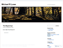Tablet Screenshot of michaelrlowedotcom.wordpress.com