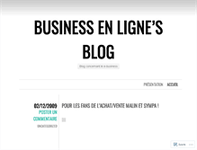 Tablet Screenshot of businessenligne.wordpress.com