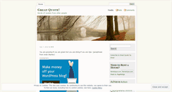Desktop Screenshot of greatquote.wordpress.com