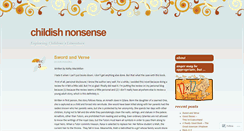 Desktop Screenshot of childishnonsense.wordpress.com