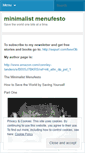 Mobile Screenshot of minimalistmenufesto.wordpress.com