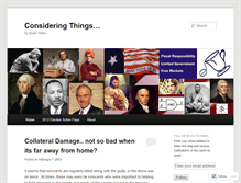 Tablet Screenshot of consideringthings.wordpress.com
