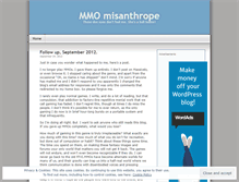 Tablet Screenshot of mmomisanthrope.wordpress.com