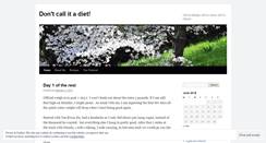 Desktop Screenshot of dontcallitadiet.wordpress.com