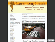Tablet Screenshot of ceremonyheals.wordpress.com