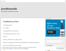 Tablet Screenshot of jenniferlacelle.wordpress.com