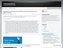 Tablet Screenshot of followingrobots.wordpress.com