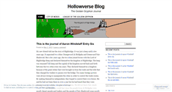 Desktop Screenshot of hollowverse.wordpress.com