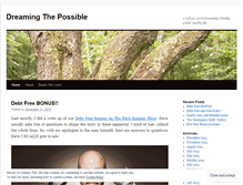 Tablet Screenshot of dreamingthepossible.wordpress.com