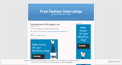 Desktop Screenshot of freefashioninternships.wordpress.com