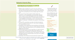Desktop Screenshot of malaysiaairports.wordpress.com