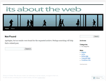 Tablet Screenshot of itsabouttheweb.wordpress.com