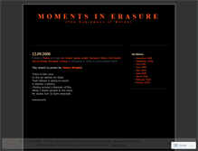 Tablet Screenshot of momentsinerasure.wordpress.com