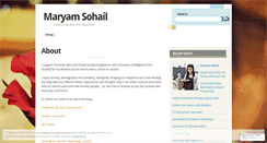 Desktop Screenshot of maryamsohail.wordpress.com