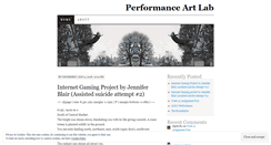 Desktop Screenshot of performanceartlab.wordpress.com