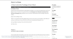 Desktop Screenshot of joycevsjesus.wordpress.com